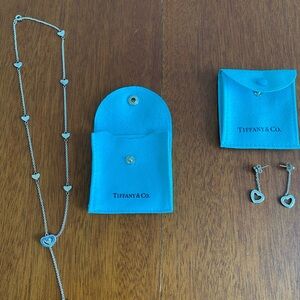 Tiffany & Co. Silver Heart Necklace and Earrings